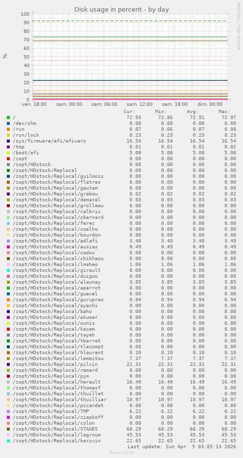 Disk usage in percent