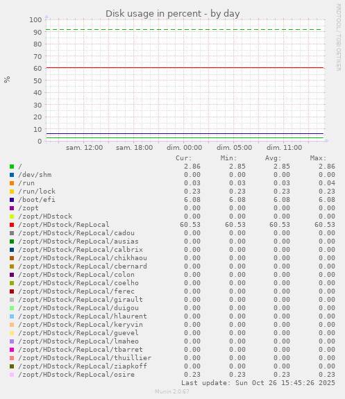 Disk usage in percent