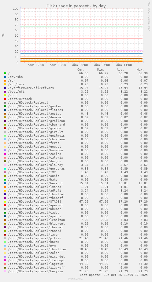 Disk usage in percent