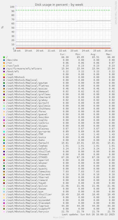 Disk usage in percent