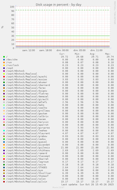 Disk usage in percent